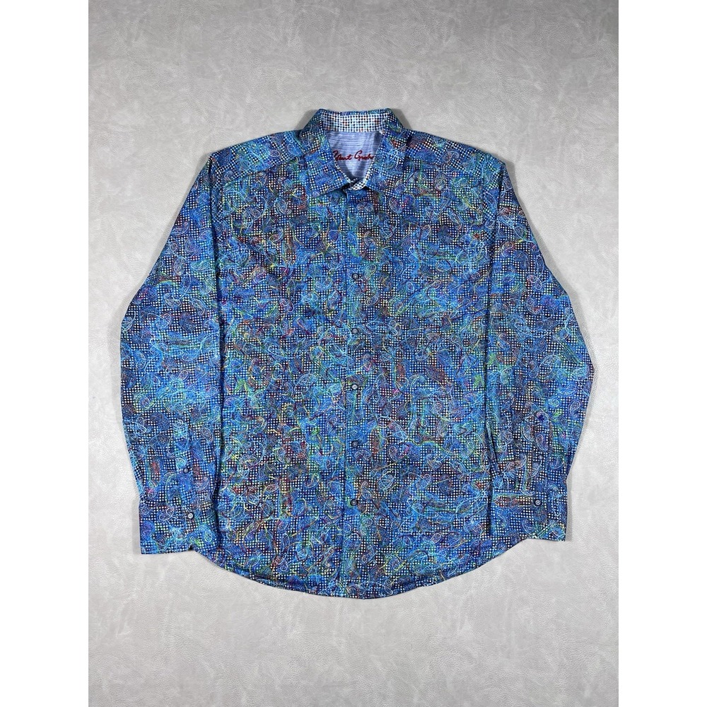 Robert Graham Shirt Size XXL Gustave Multicolored Paisley Flip Cuff Button Down - Picture 2 of 10